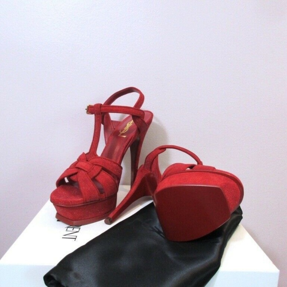 Saint Laurent YSL Tribute 105 Quartz Red 37.5 39 - Picture 4 of 4